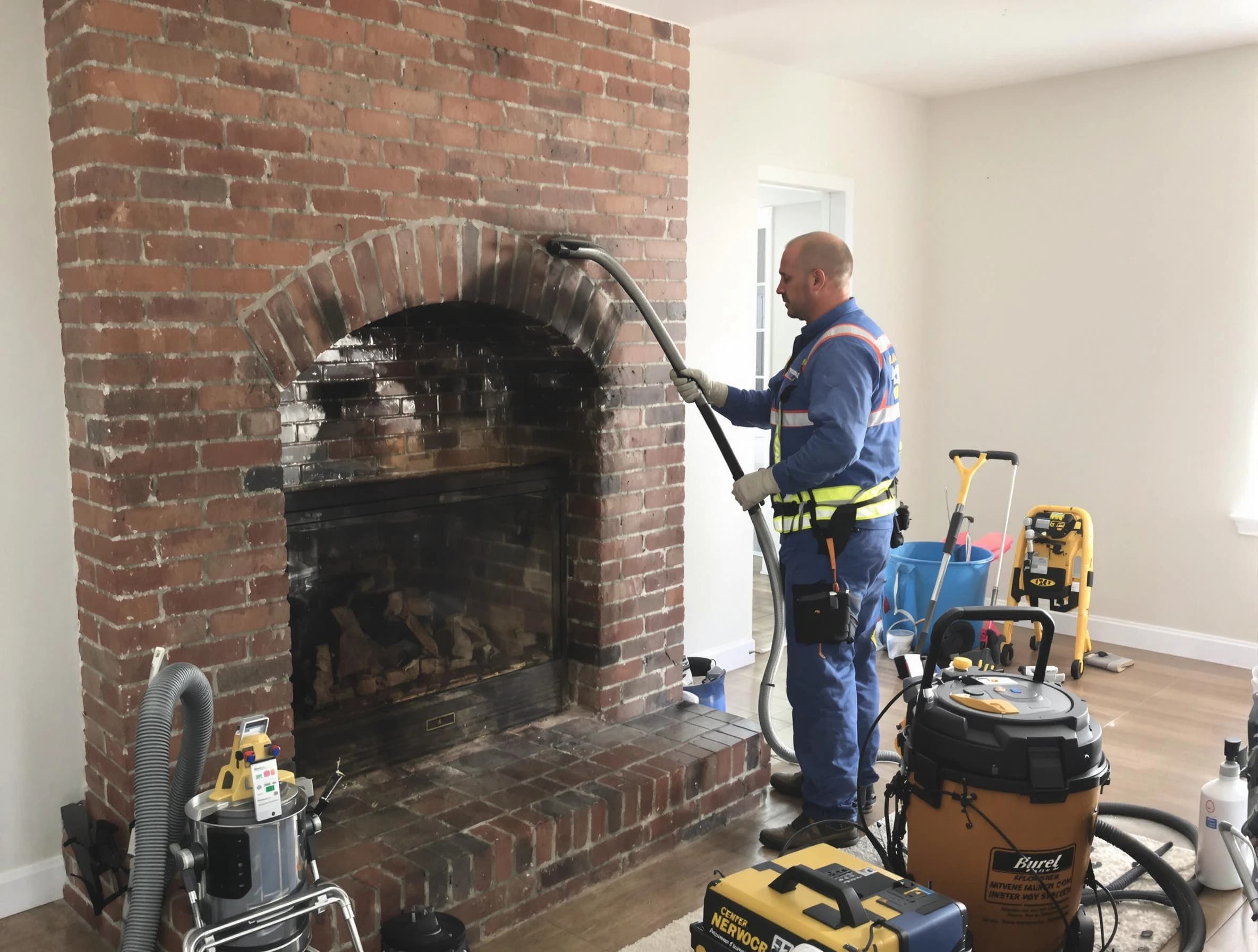 Enon Chimney Sweep expert performing detailed chimney sweep in Enon, VA