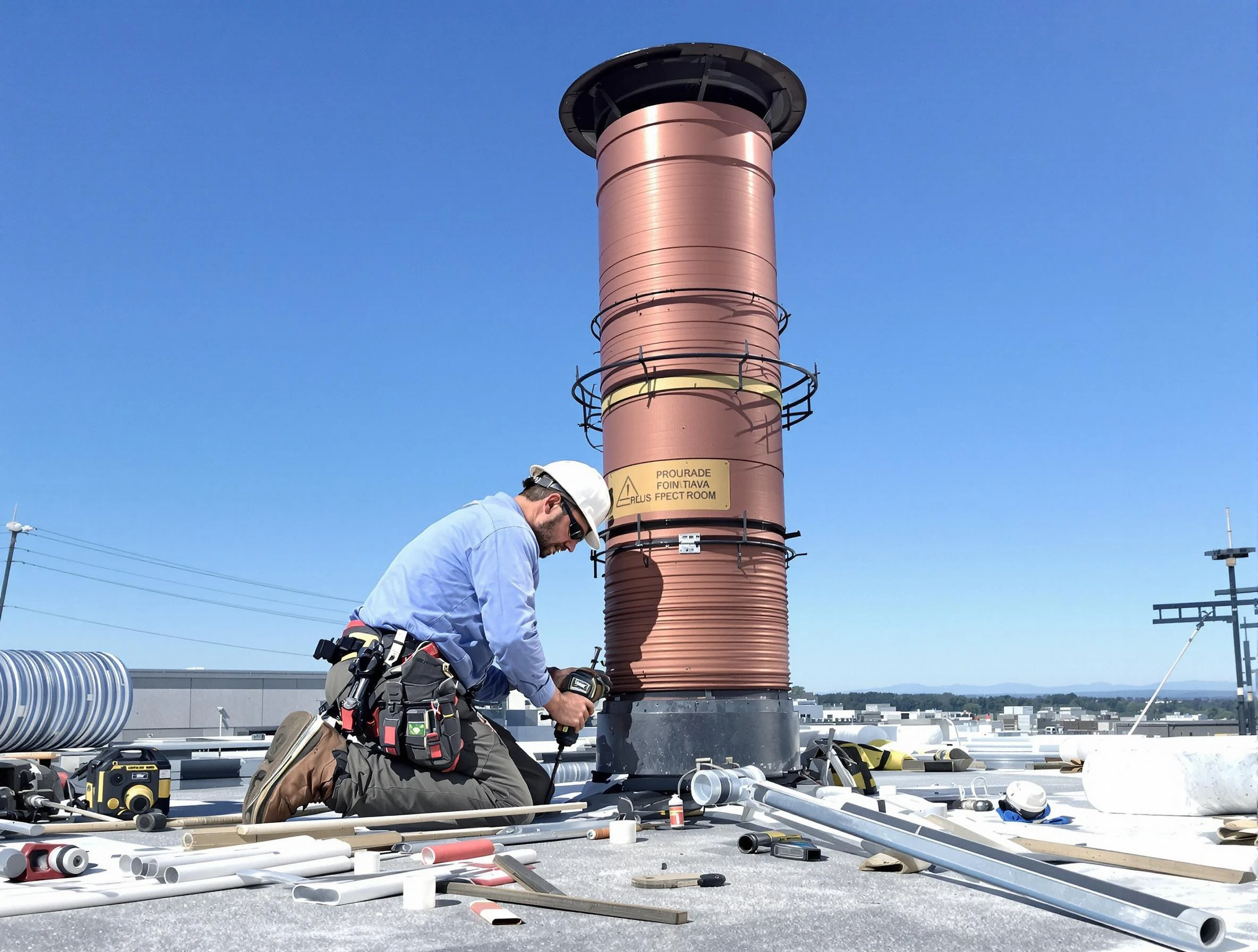 Installed chimney liner by Enon Chimney Sweep in Enon, VA