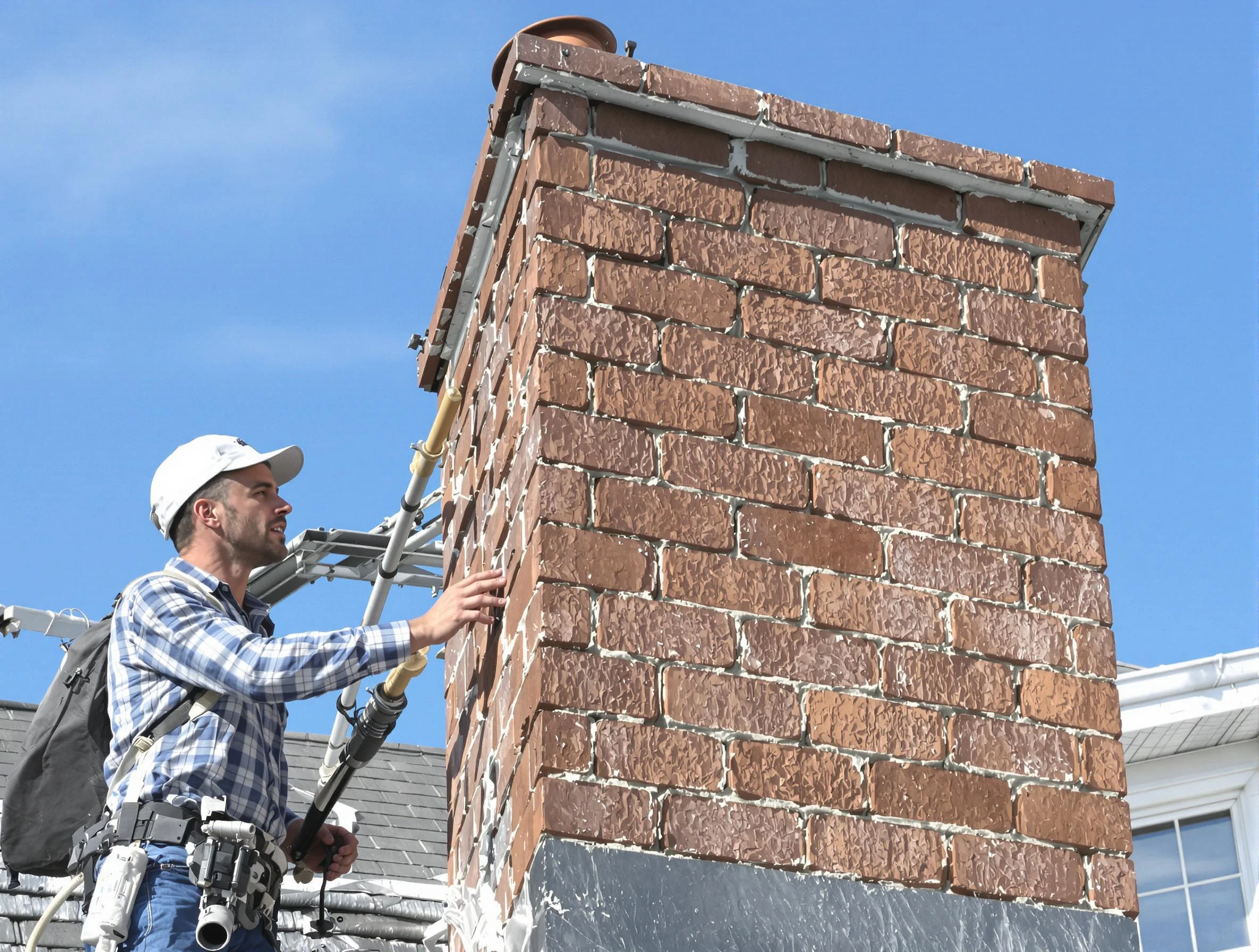 Brickwork for a chimney rebuild by Enon Chimney Sweep in Enon, VA
