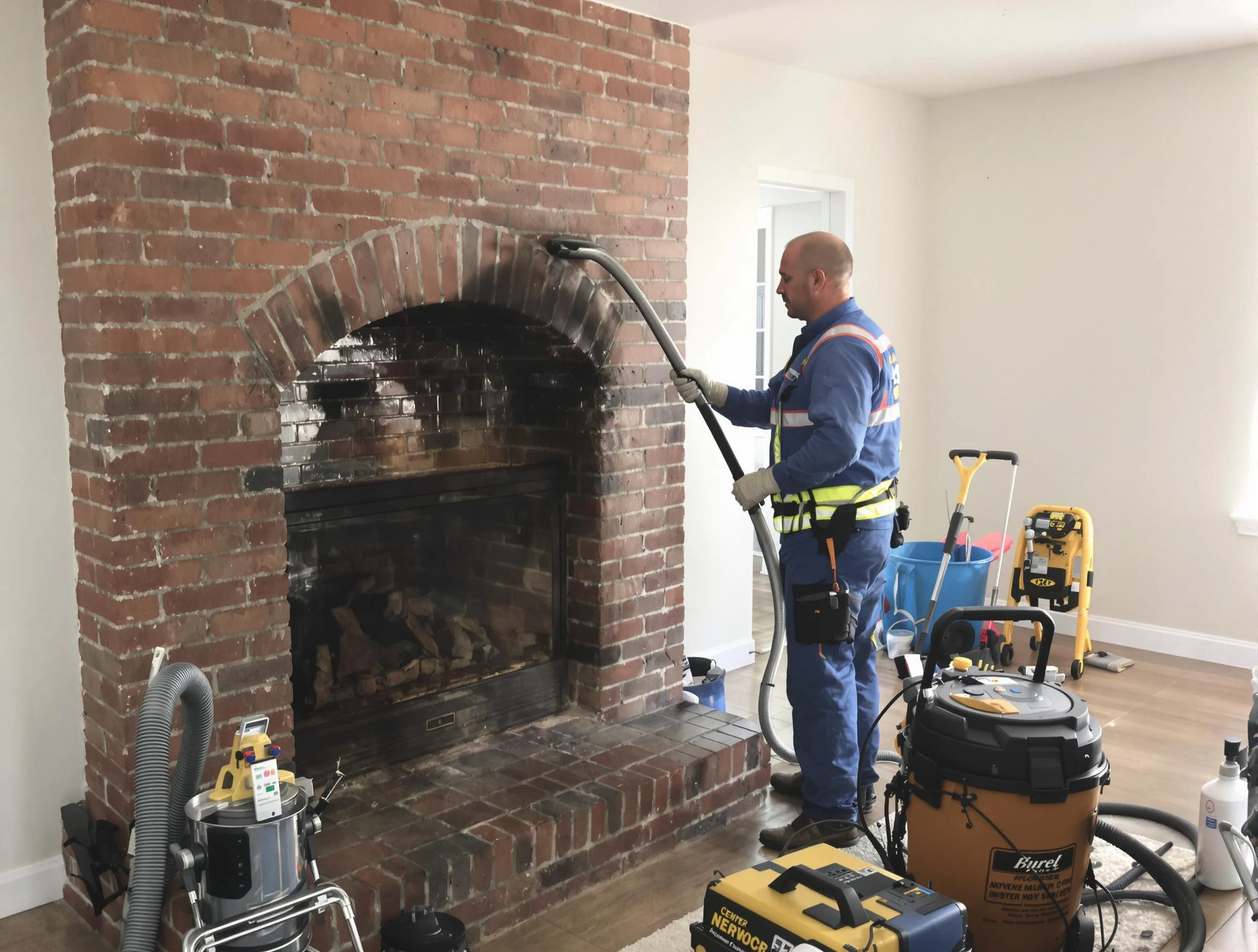 Enon Chimney Sweep expert performing detailed chimney sweep in Enon, VA