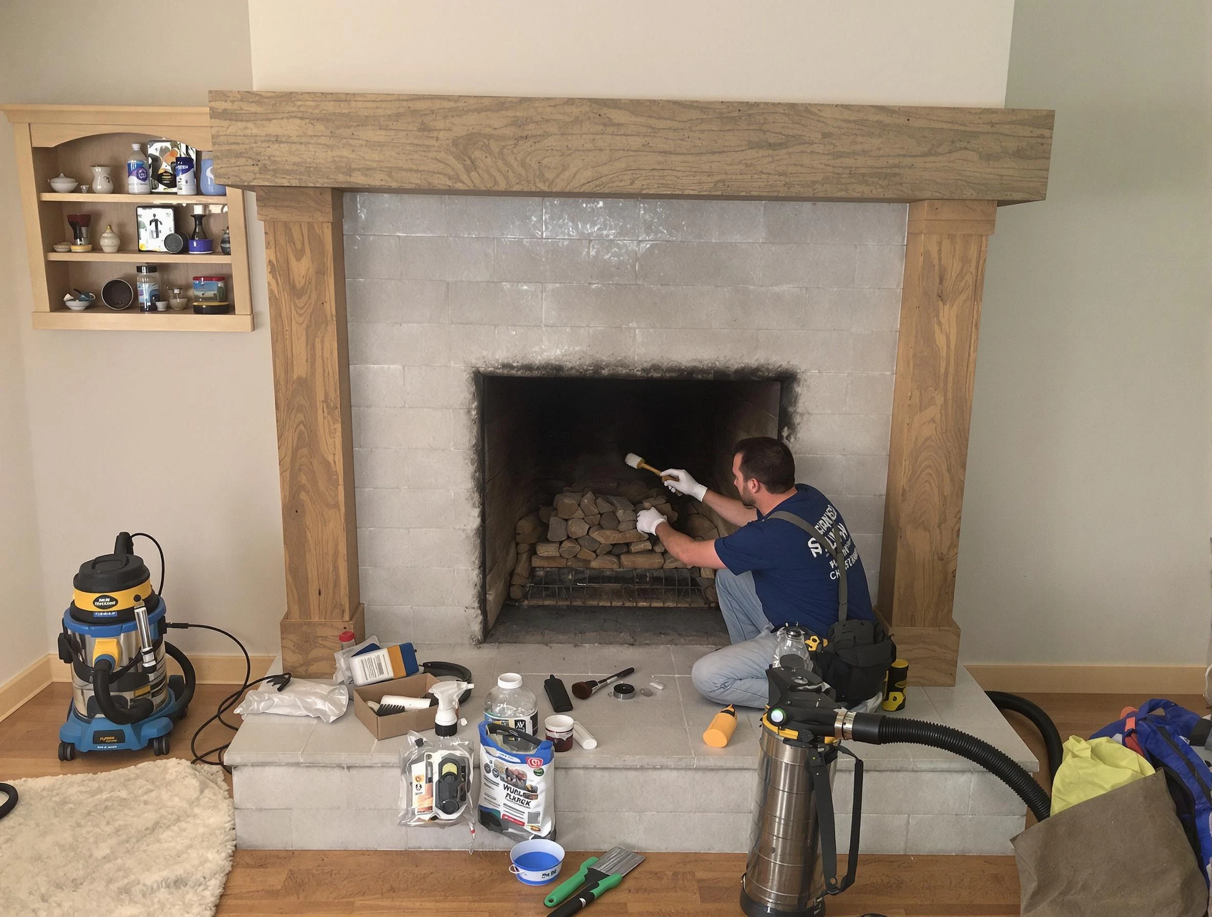 Detailed creosote removal process by Enon Chimney Sweep in Enon, VA