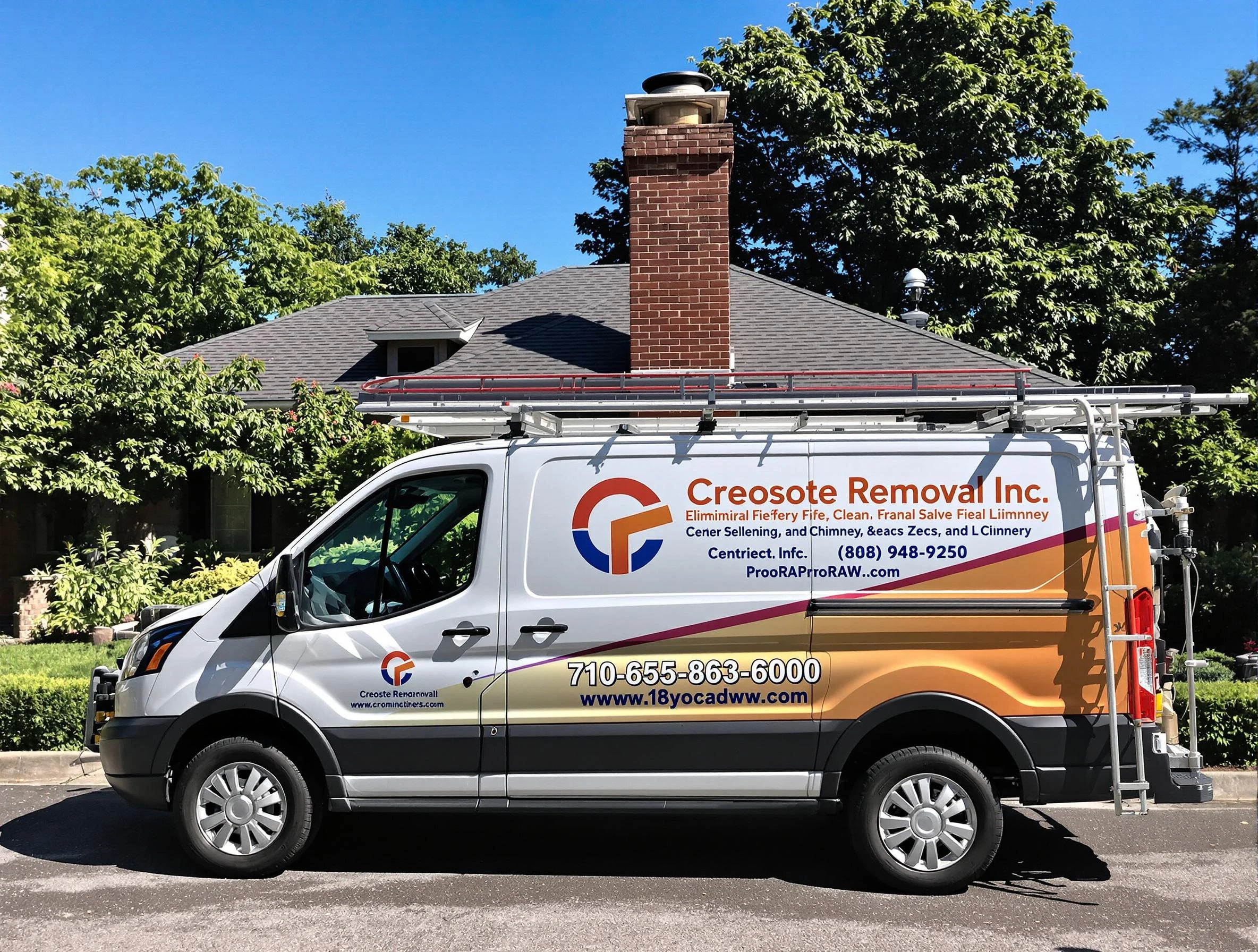 Enon Chimney Sweep technician removing creosote safely in Enon, VA